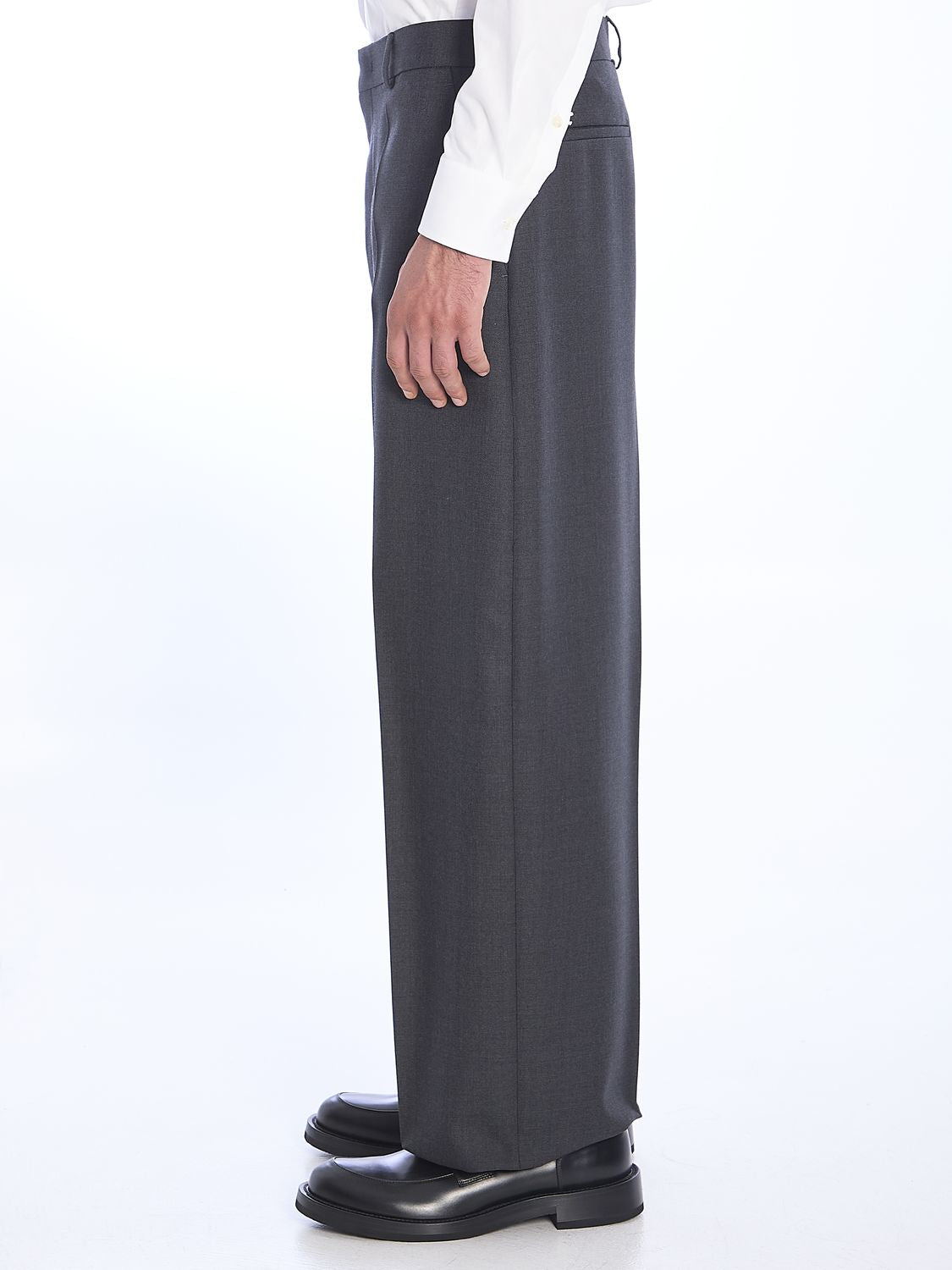 VALENTINO GARAVANI Straight-Leg Wool Trousers - Men’s Loose Fit