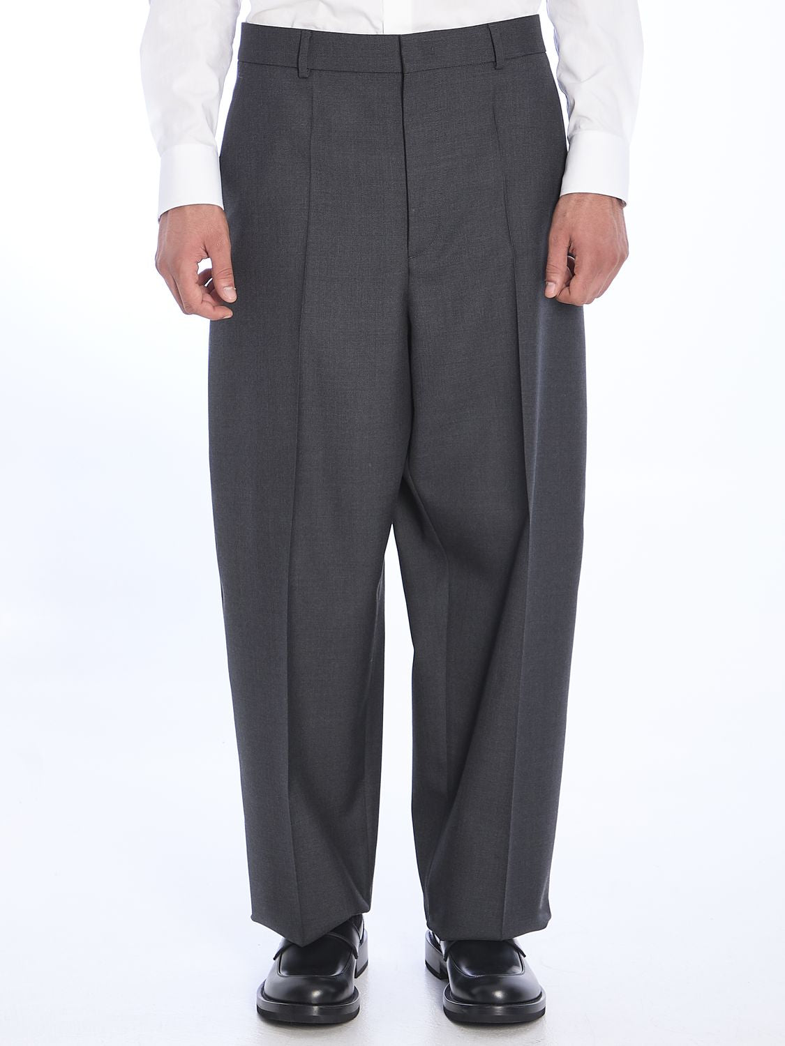 VALENTINO GARAVANI Straight-Leg Wool Trousers - Men’s Loose Fit