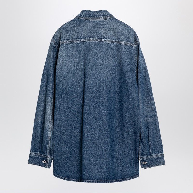 VALENTINO Denim Shirt with V Detail for Men - FW24