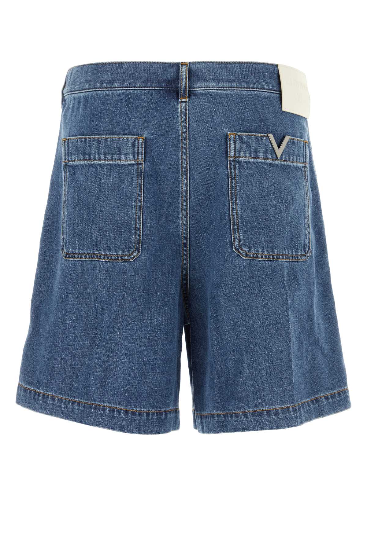 VALENTINO GARAVANI Men's Denim Bermuda Mini Shorts