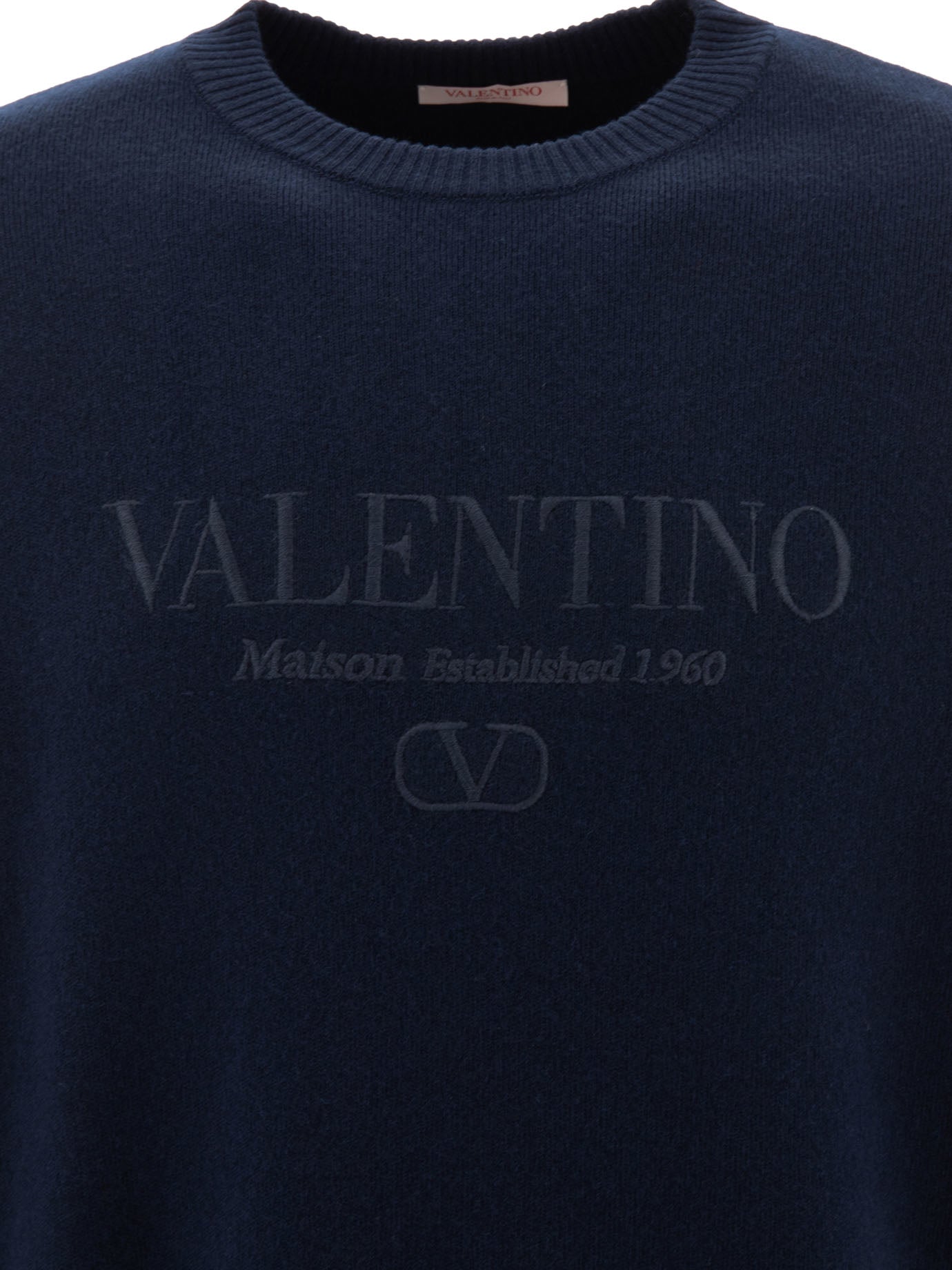 VALENTINO Wool Sweater with Embroidered Detail