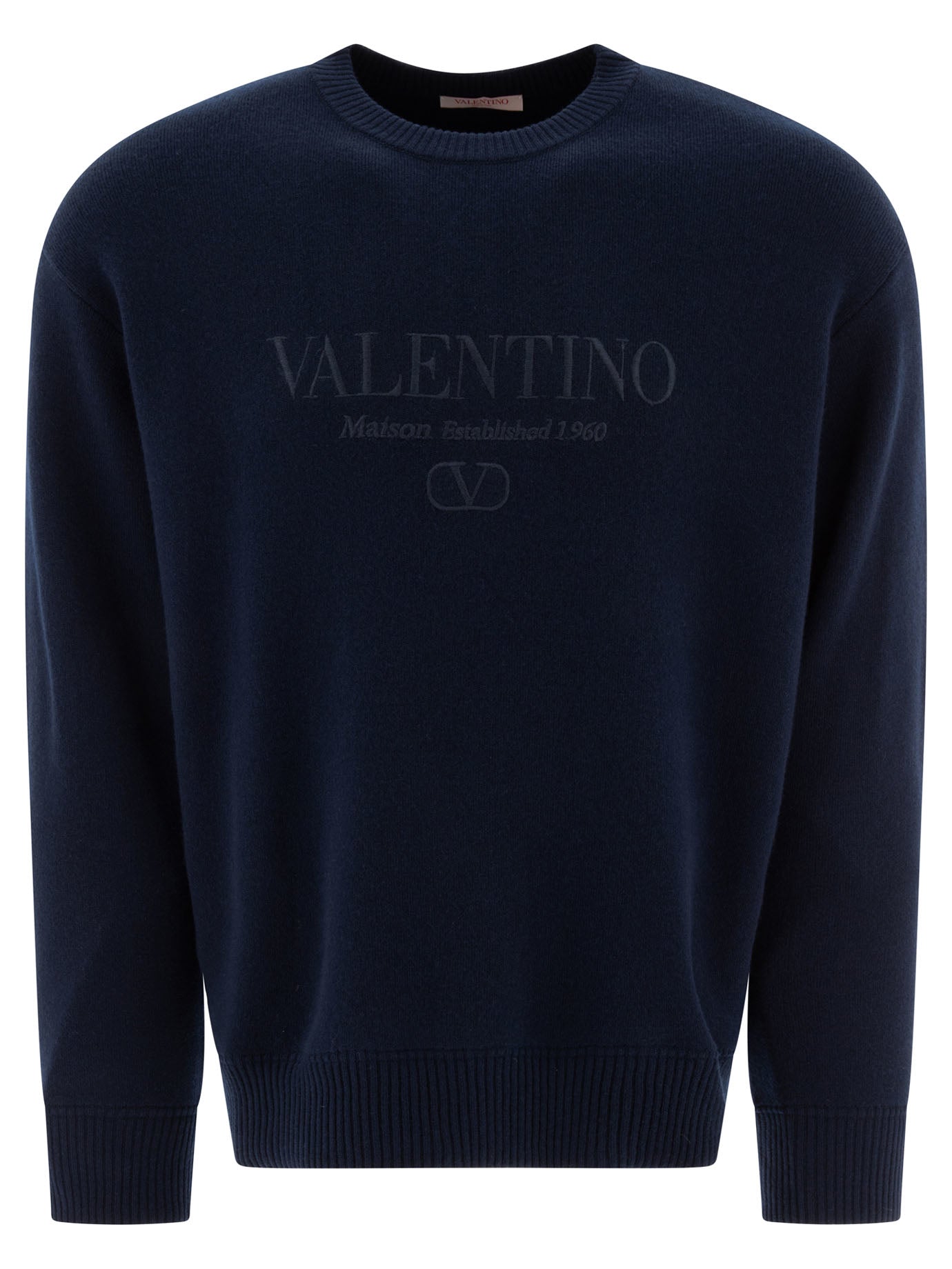 VALENTINO Wool Sweater with Embroidered Detail