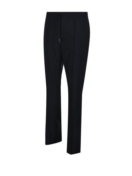 VALENTINO GARAVANI Wool Pants with Drawstring Waistband - Regular Fit
