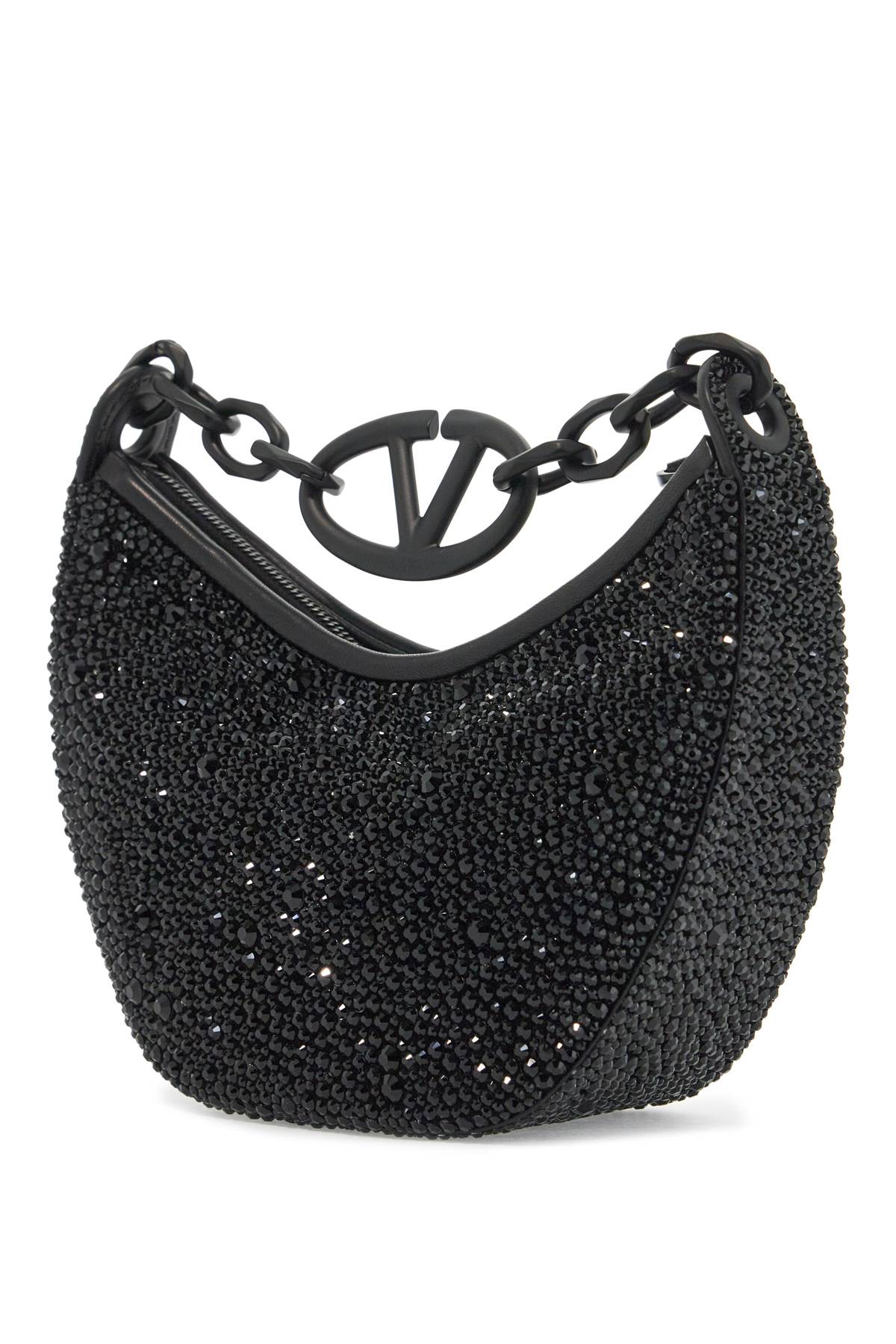 VALENTINO GARAVANI Mini Embellished Leather Hobo Handbag