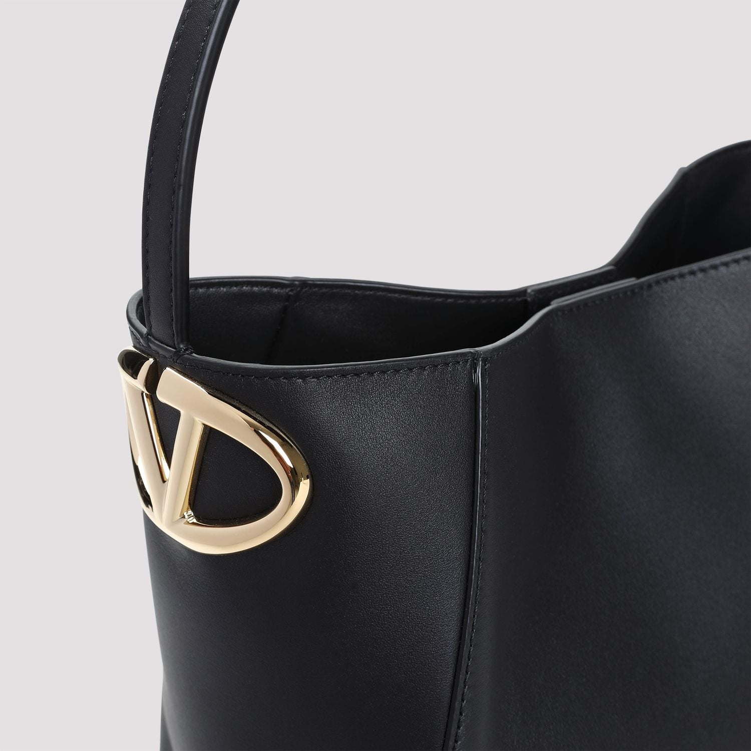 VALENTINO GARAVANI Leather Vlogo Bucket Handbag