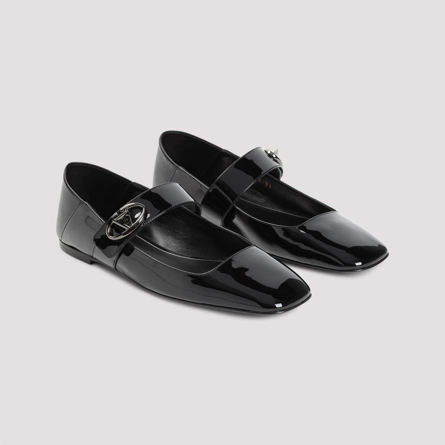 VALENTINO GARAVANI Mini Leather Vlogo Locker Ballerinas for Women