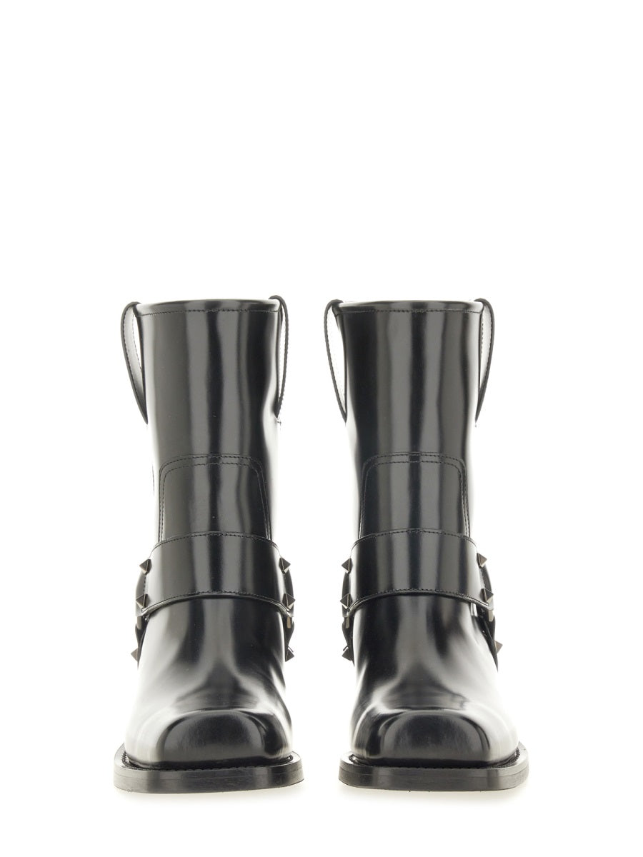 VALENTINO GARAVANI Rockstud Leather Boot for Women