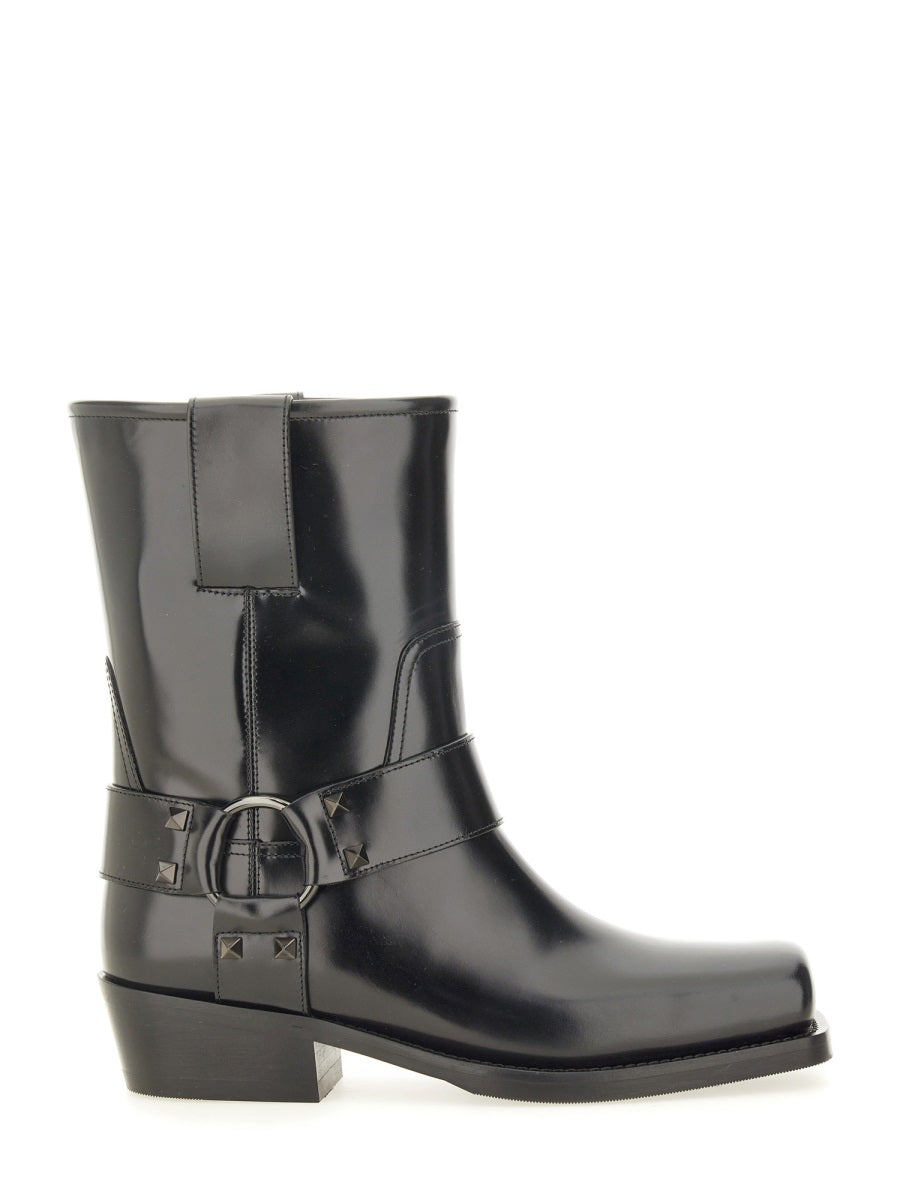 VALENTINO GARAVANI Rockstud Leather Boot for Women