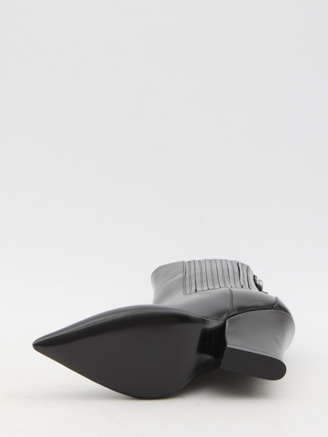 VALENTINO GARAVANI Pointed Design Lockette Booties with Square Heel - 10.5cm Heels