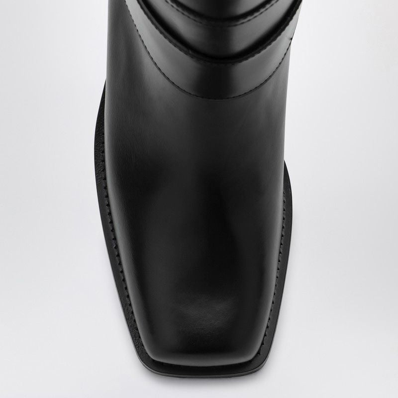 VALENTINO GARAVANI Leather Biker Rockstud Boots - Size 40