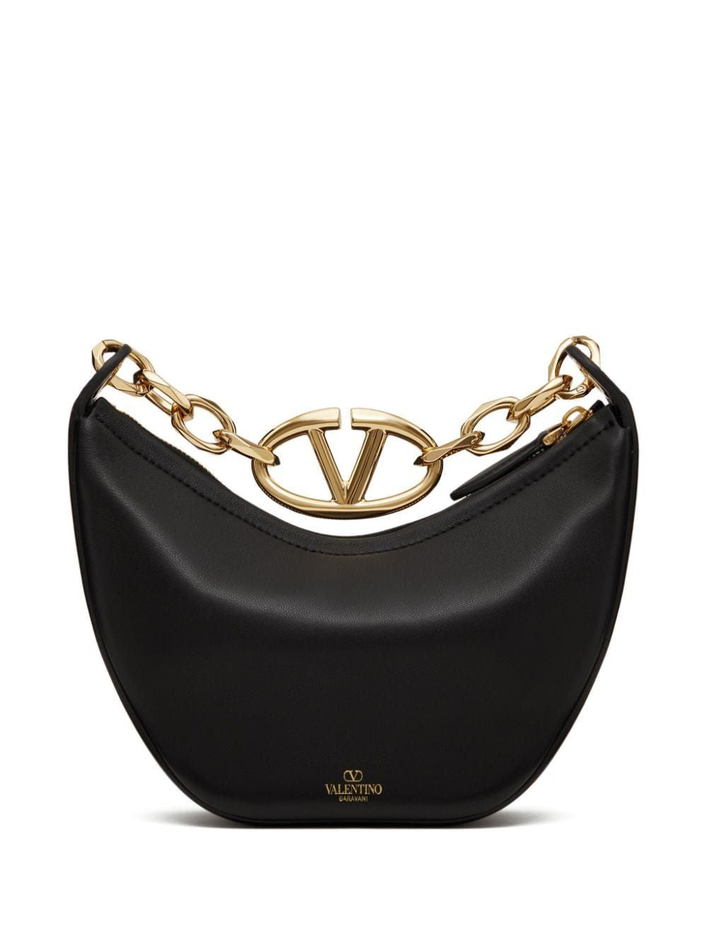 VALENTINO Chic Mini Hobo Handbag with Zip Logo