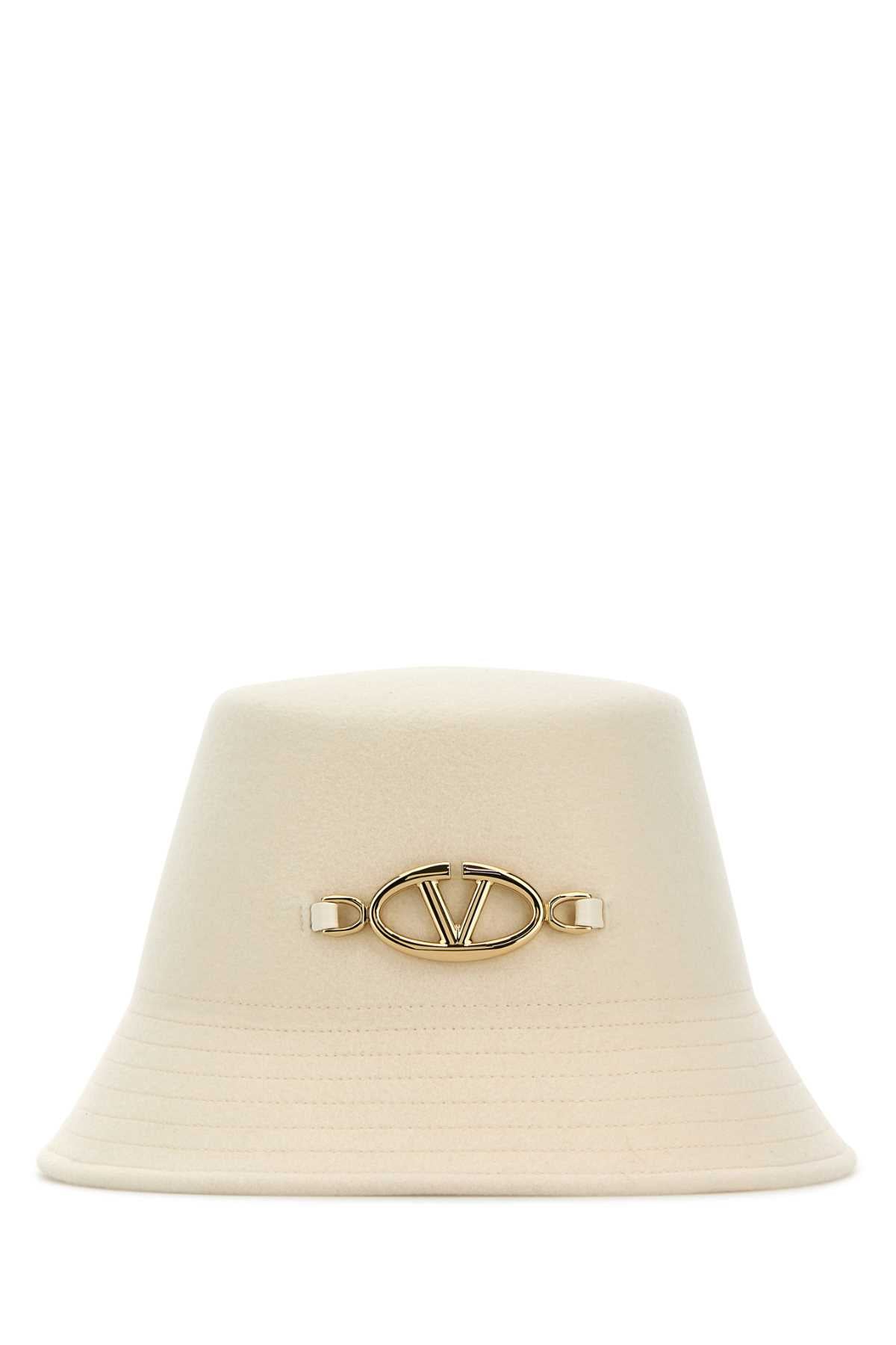 VALENTINO GARAVANI Ivory Felt Bucket Hat - Vlogo The Bo