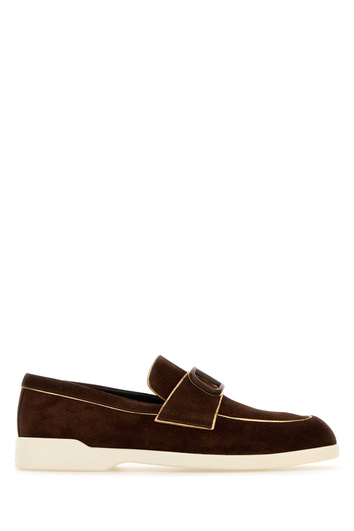 VALENTINO GARAVANI Suede Vlogo Loafers