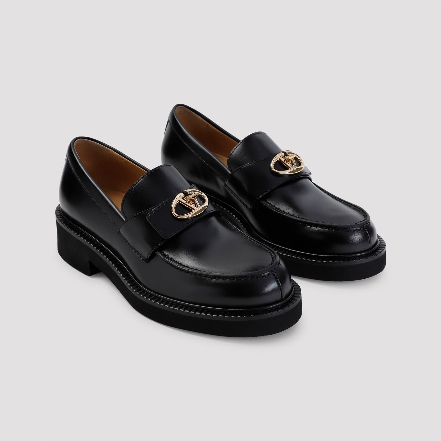 VALENTINO GARAVANI 40MM Calfskin Vlogo Locker Loafer