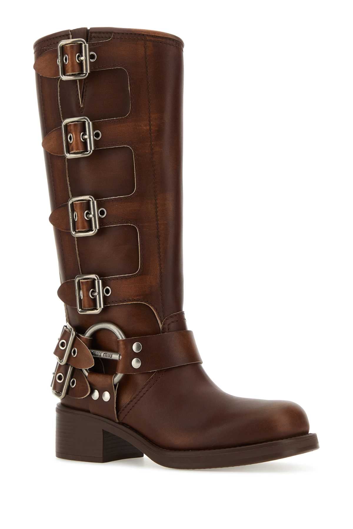 MIU MIU Classic Women's Leather Boots