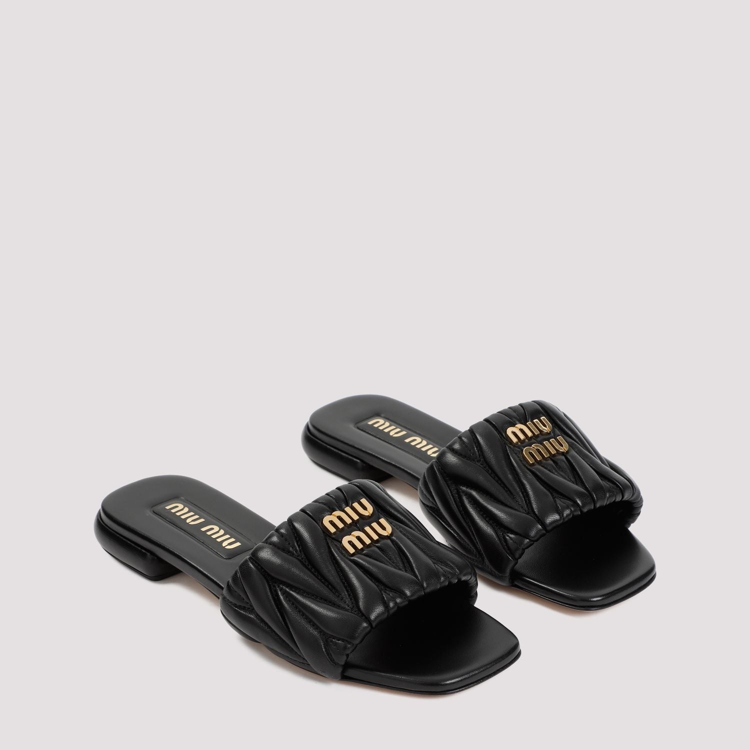 MIU MIU Elegant Nappa Leather Slippers for Women