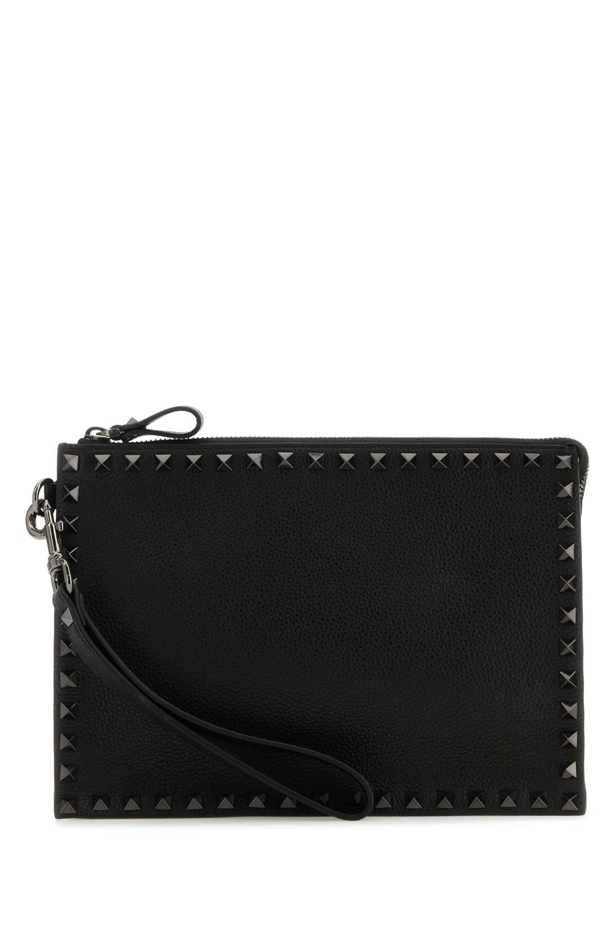 VALENTINO GARAVANI Rockstud Mini Leather Clutch for Men
