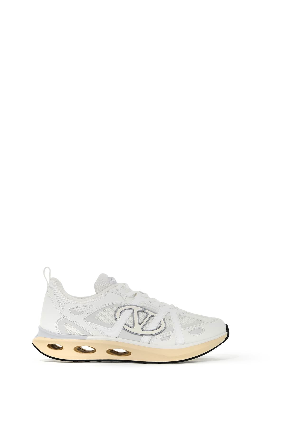 VALENTINO GARAVANI Leather and Fabric Vlogo Easyjog Sneaker