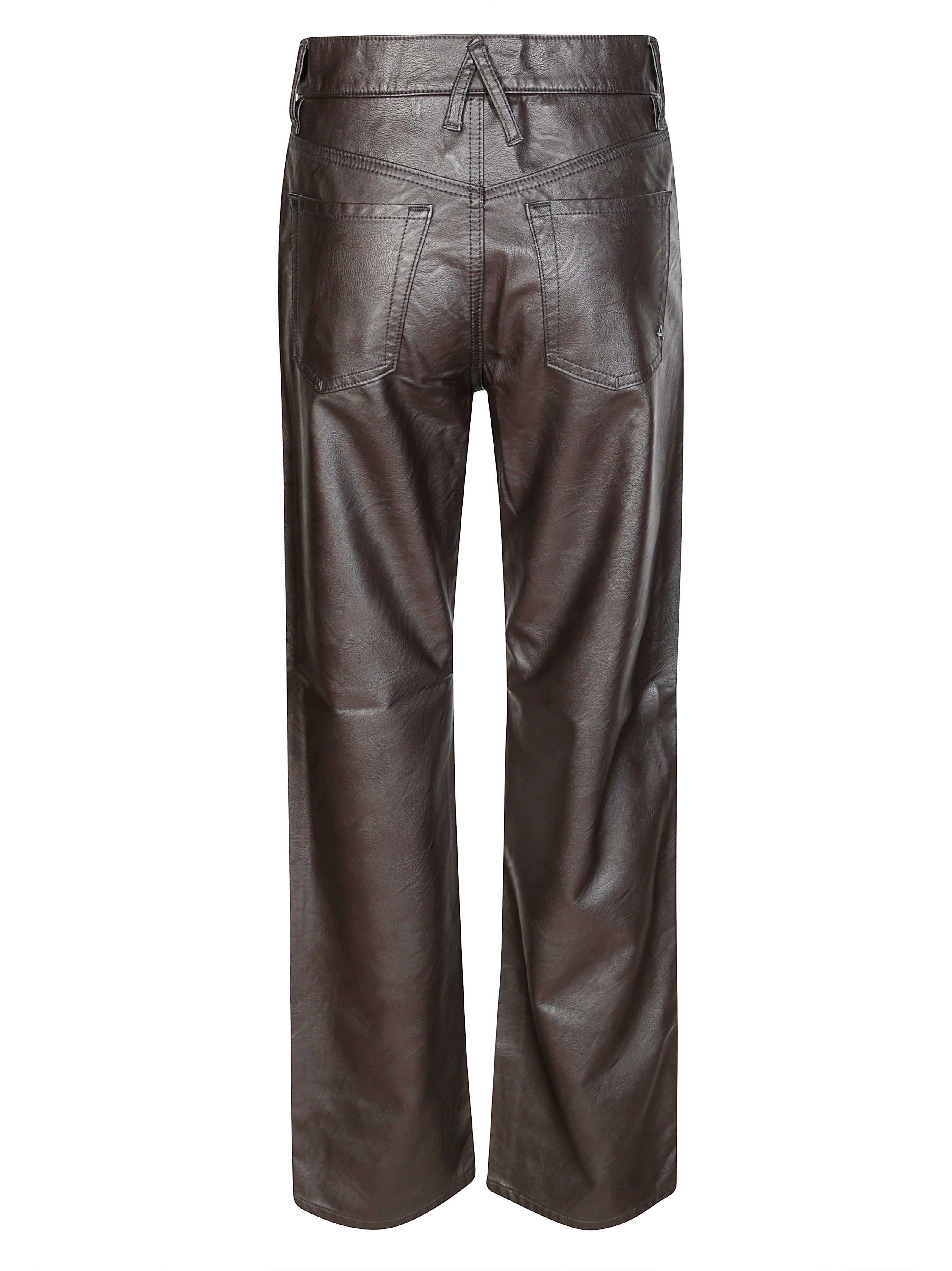 CYCLE Straight Fit Eco-Leather Pants for Men