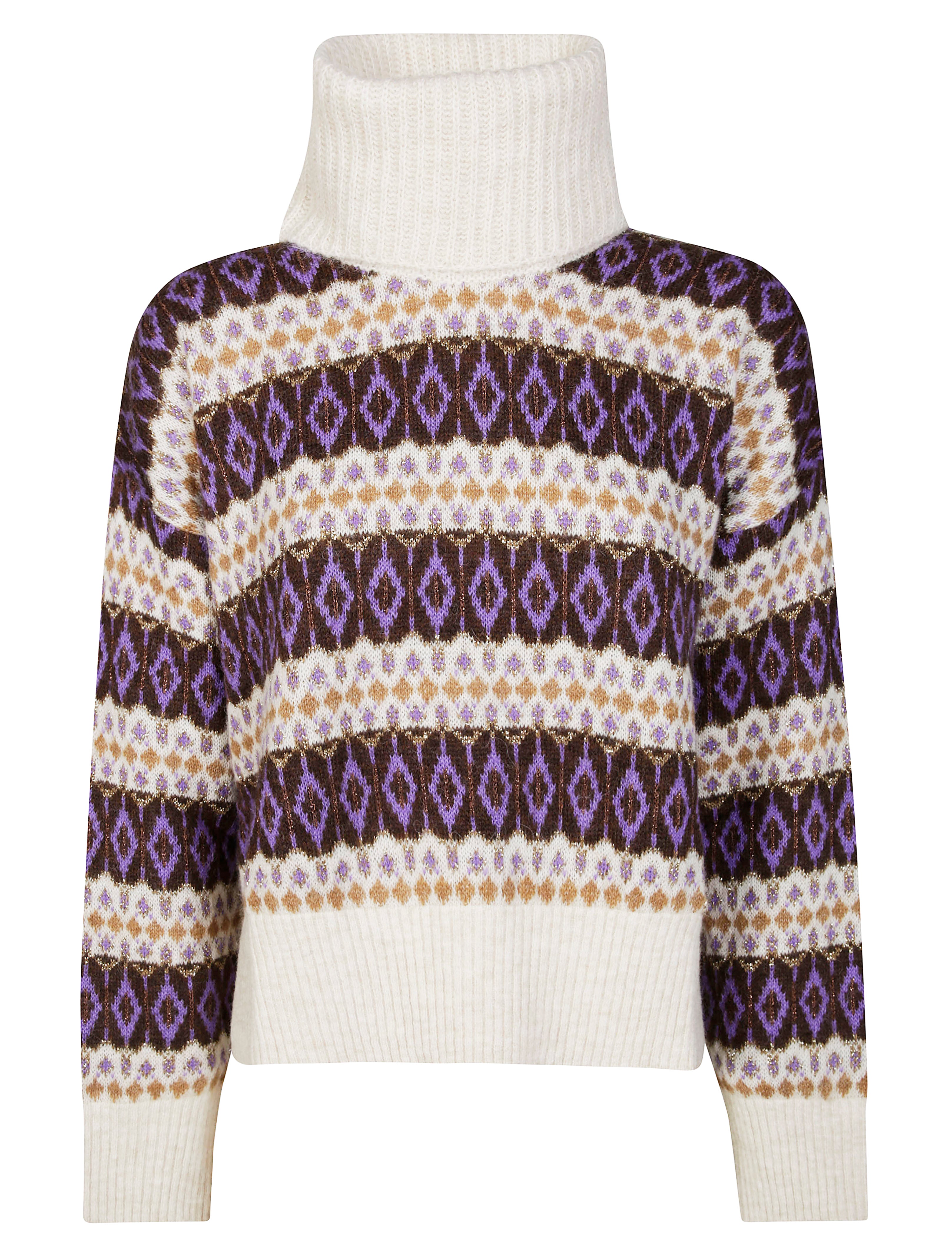 LIUJO Striped Turtleneck Sweater for Men