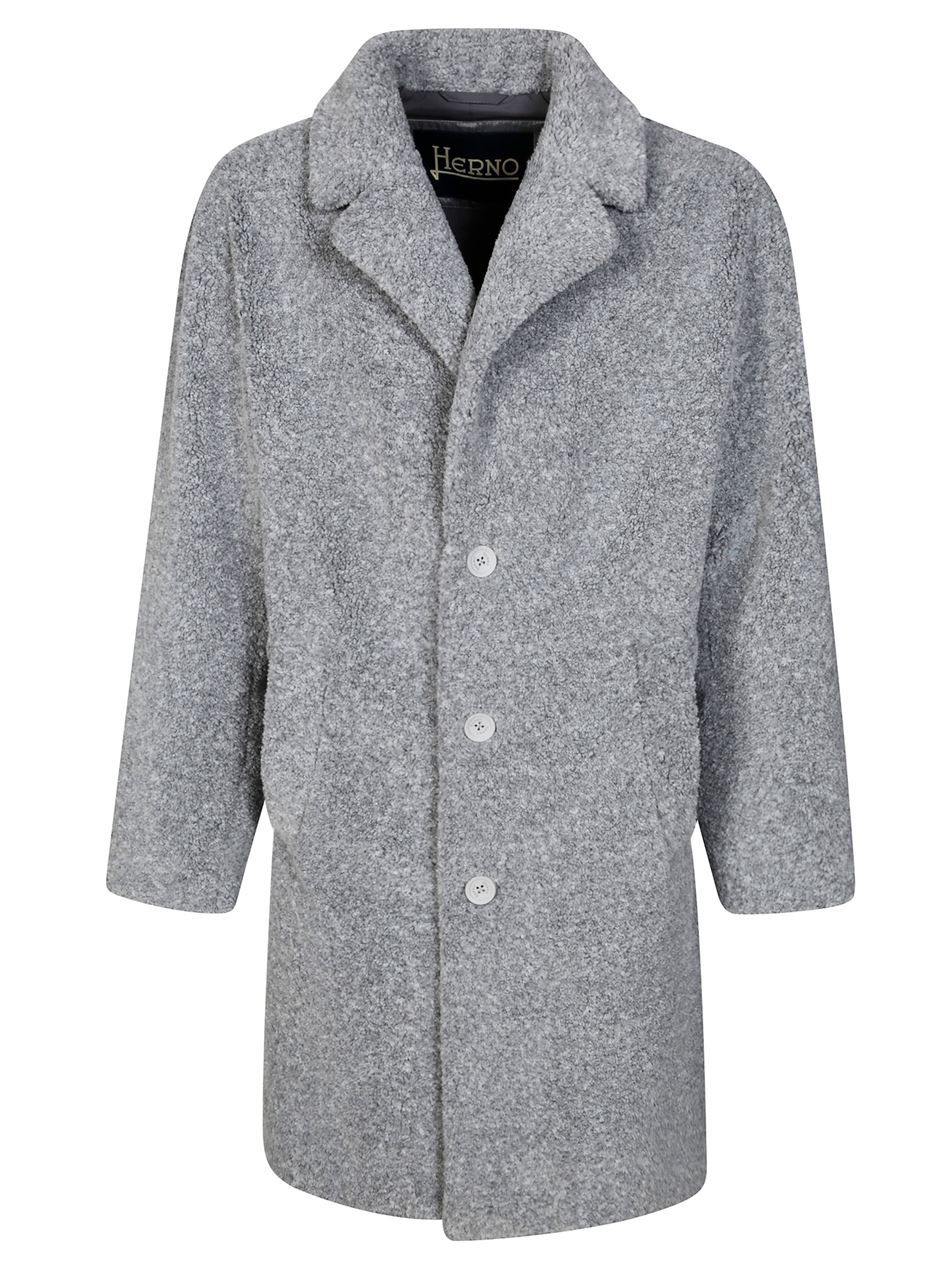 HERNO Teddy Fabric Single-Breasted Jacket for Women