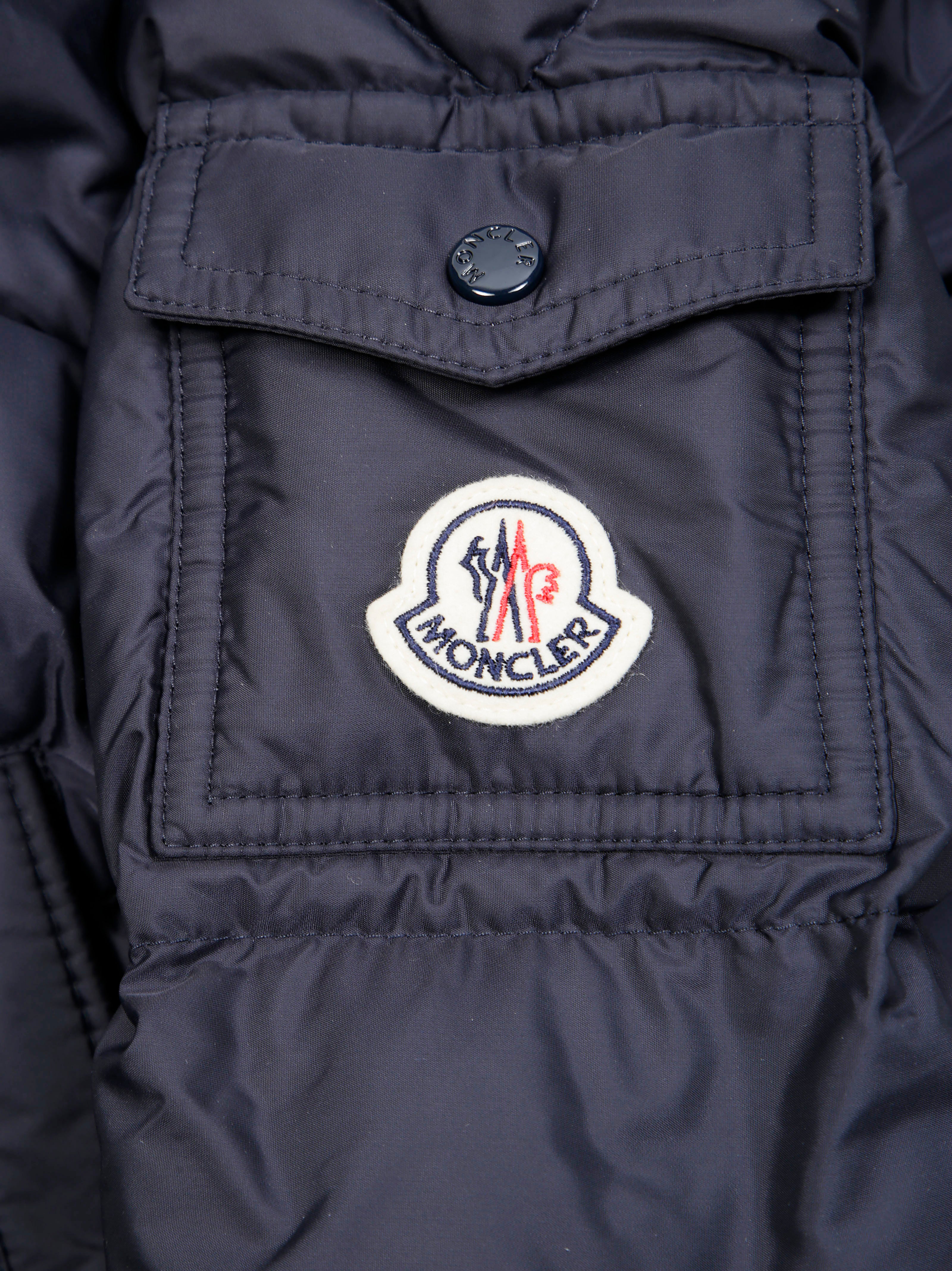 MONCLER Mini Hooded Jacket with Logo Patch