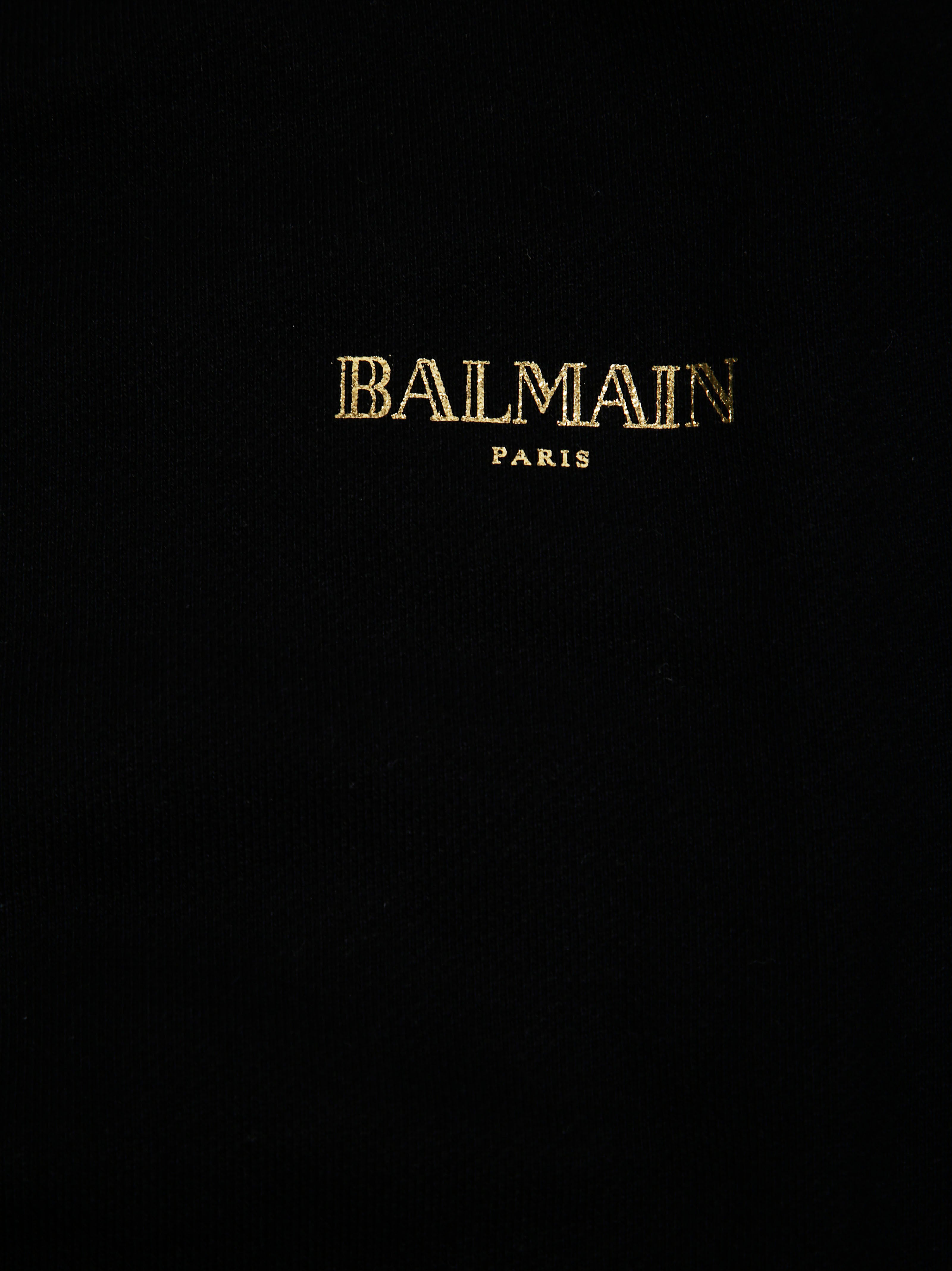 BALMAIN Luxury Logo Sweatshirt with Gold Buttons