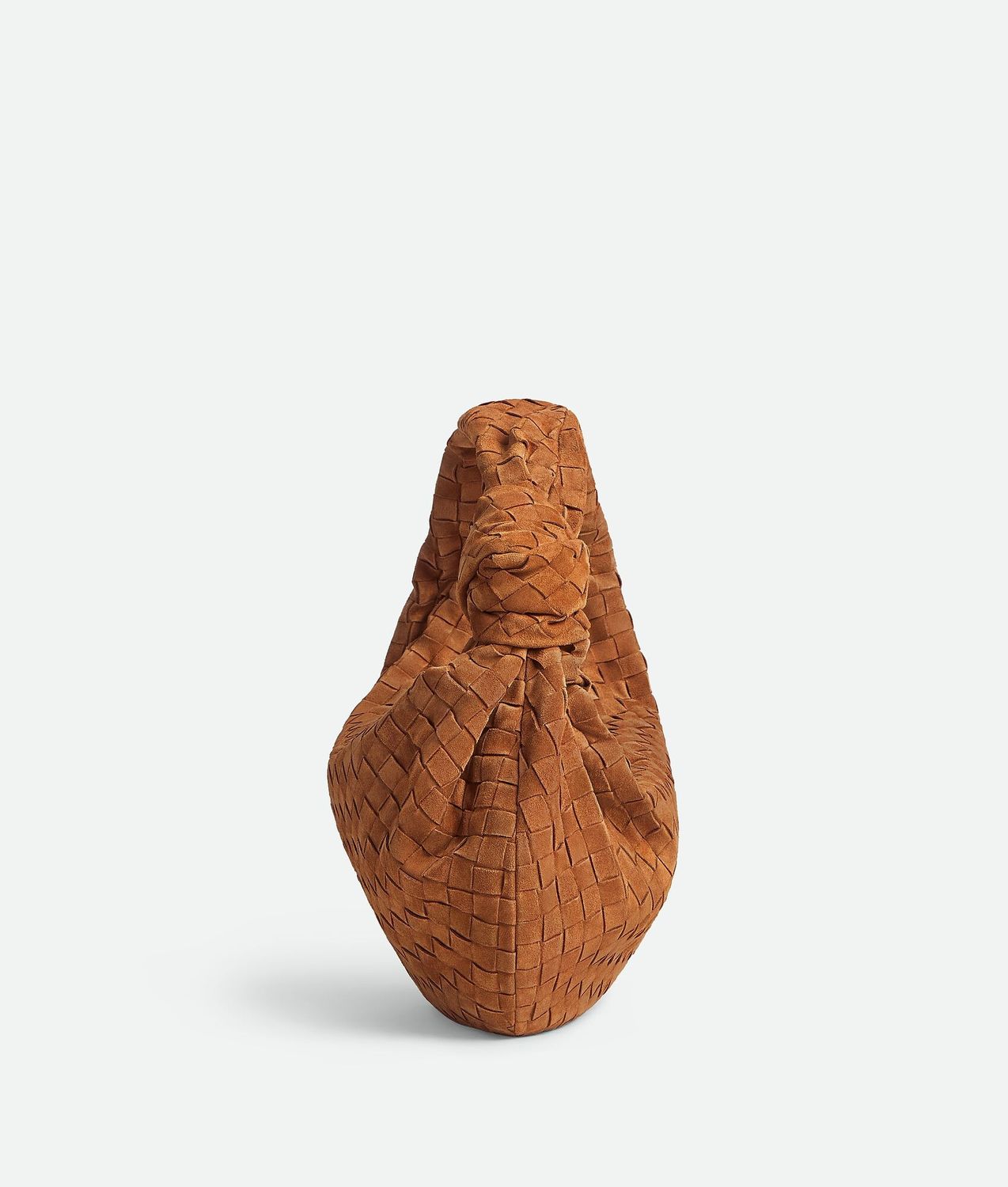 BOTTEGA VENETA Suede Shoulder Handbag with Intrecciato Motif - W 20 X H 48 X D 16 CM