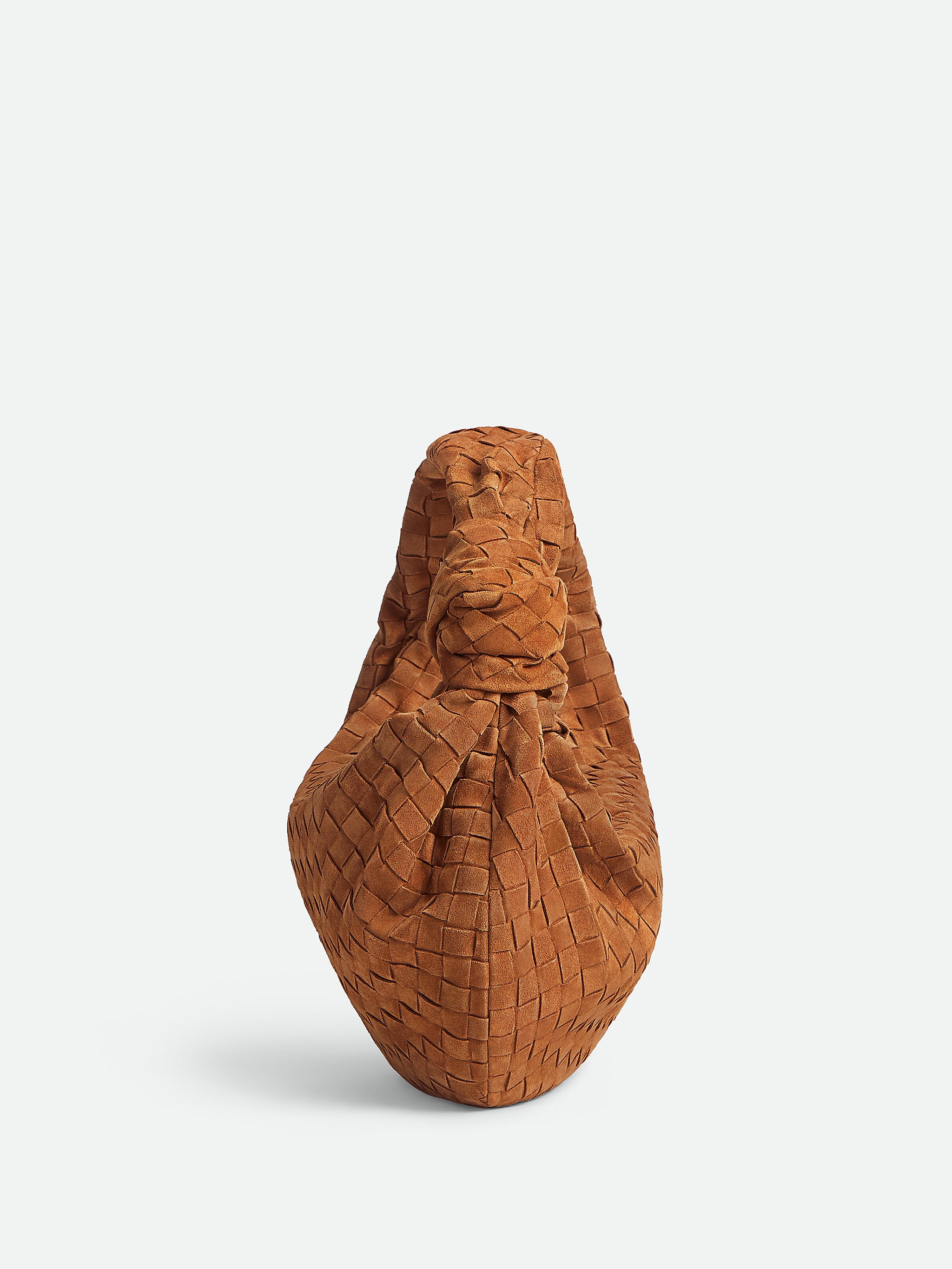 BOTTEGA VENETA Suede Shoulder Handbag with Intrecciato Motif - W 20 X H 48 X D 16 CM