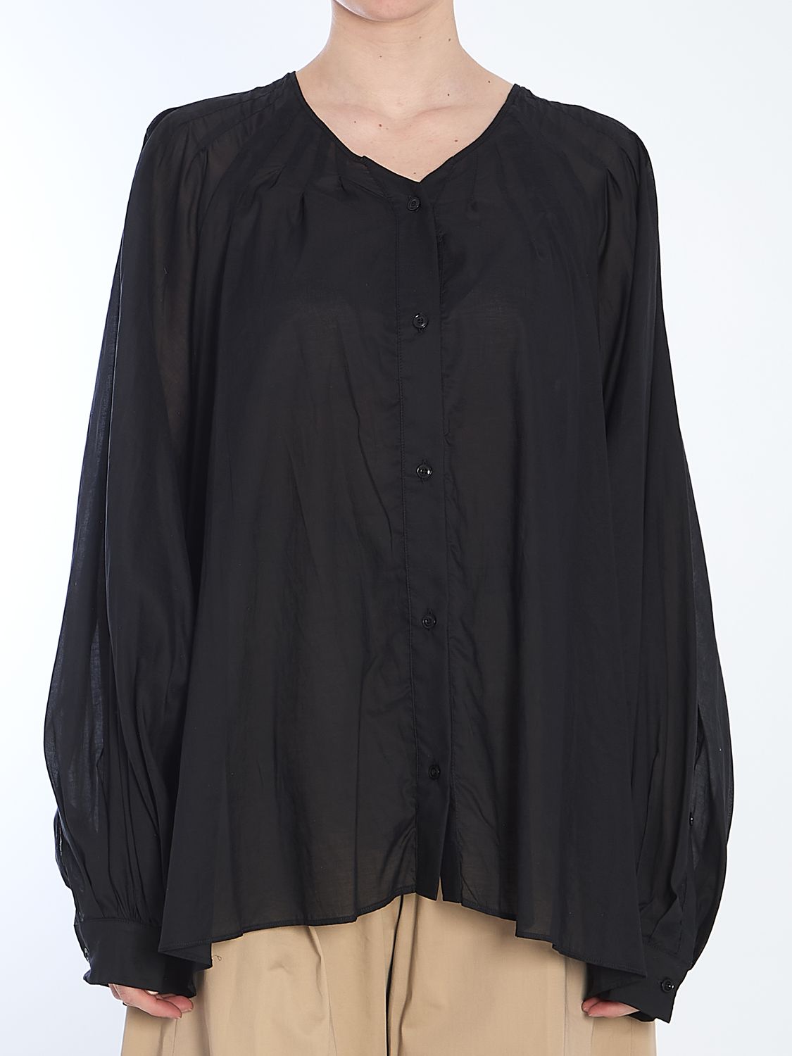 THE LATEST Oversized Round-Neck Blouse - XS