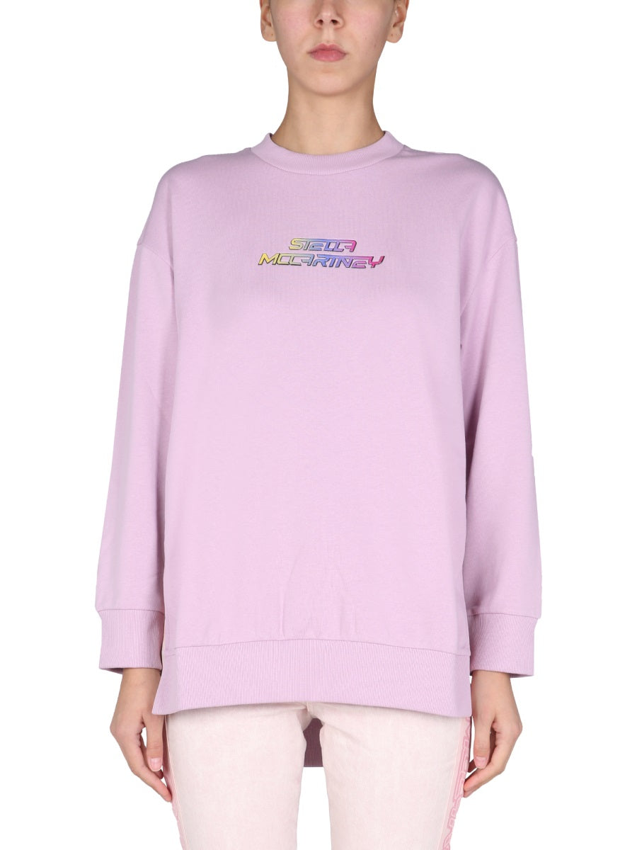 STELLA MCCARTNEY Crew Neck Sweatshirt with 3D Logo - Women's Size Large