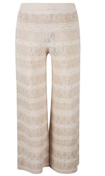 D.EXTERIOR High-Waist Knit Lace Pants