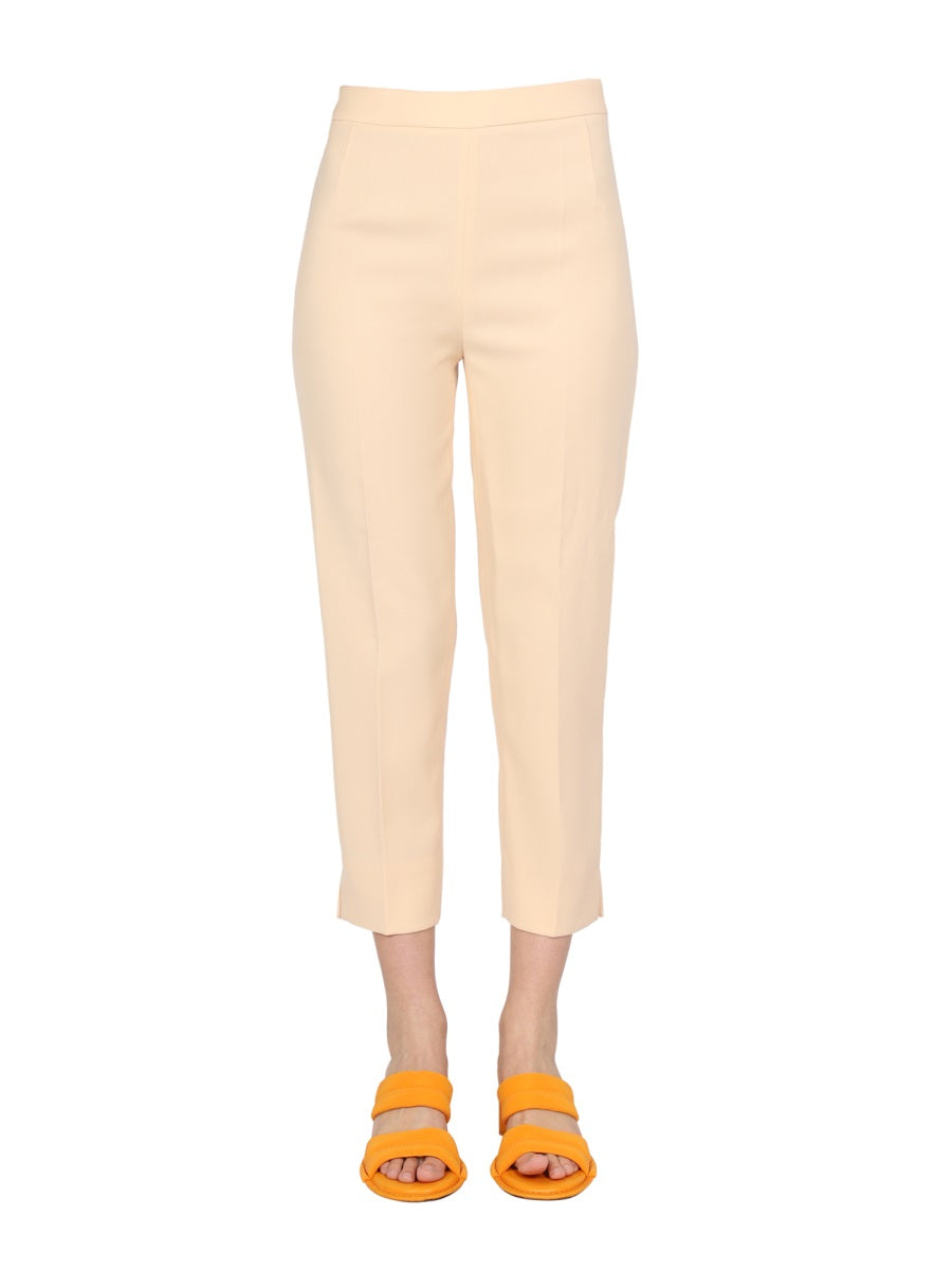 BOUTIQUE MOSCHINO Chic Cropped Cady Trousers for Women