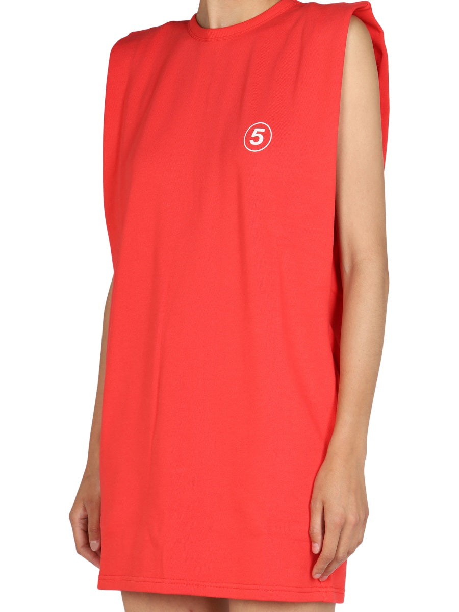 DEPARTMENT FIVE Cross-Neck Mini Dress with Logo