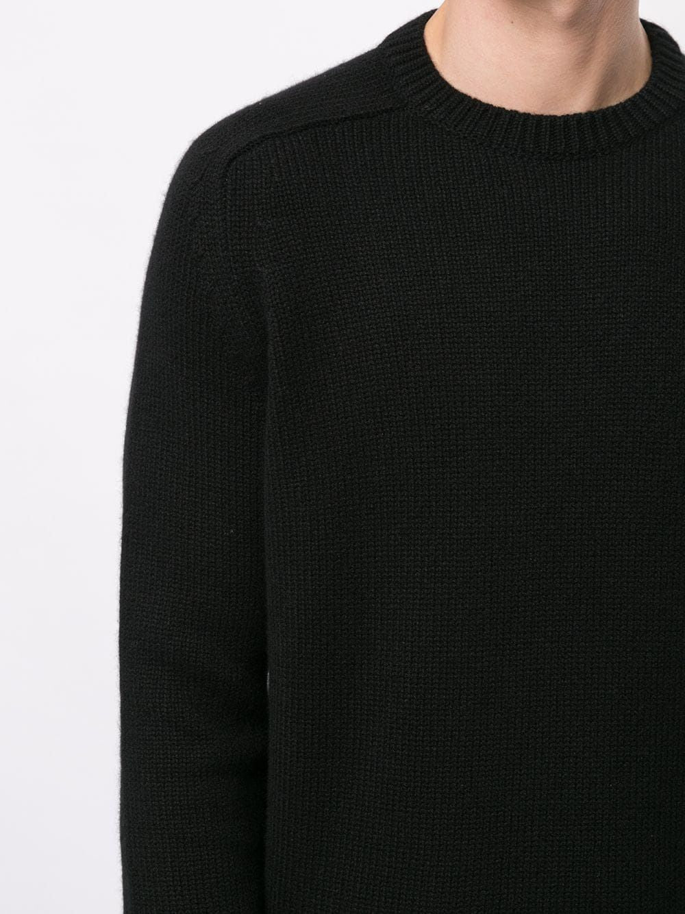 SAINT LAURENT Round Neck Long Sleeve Cashmere Sweater