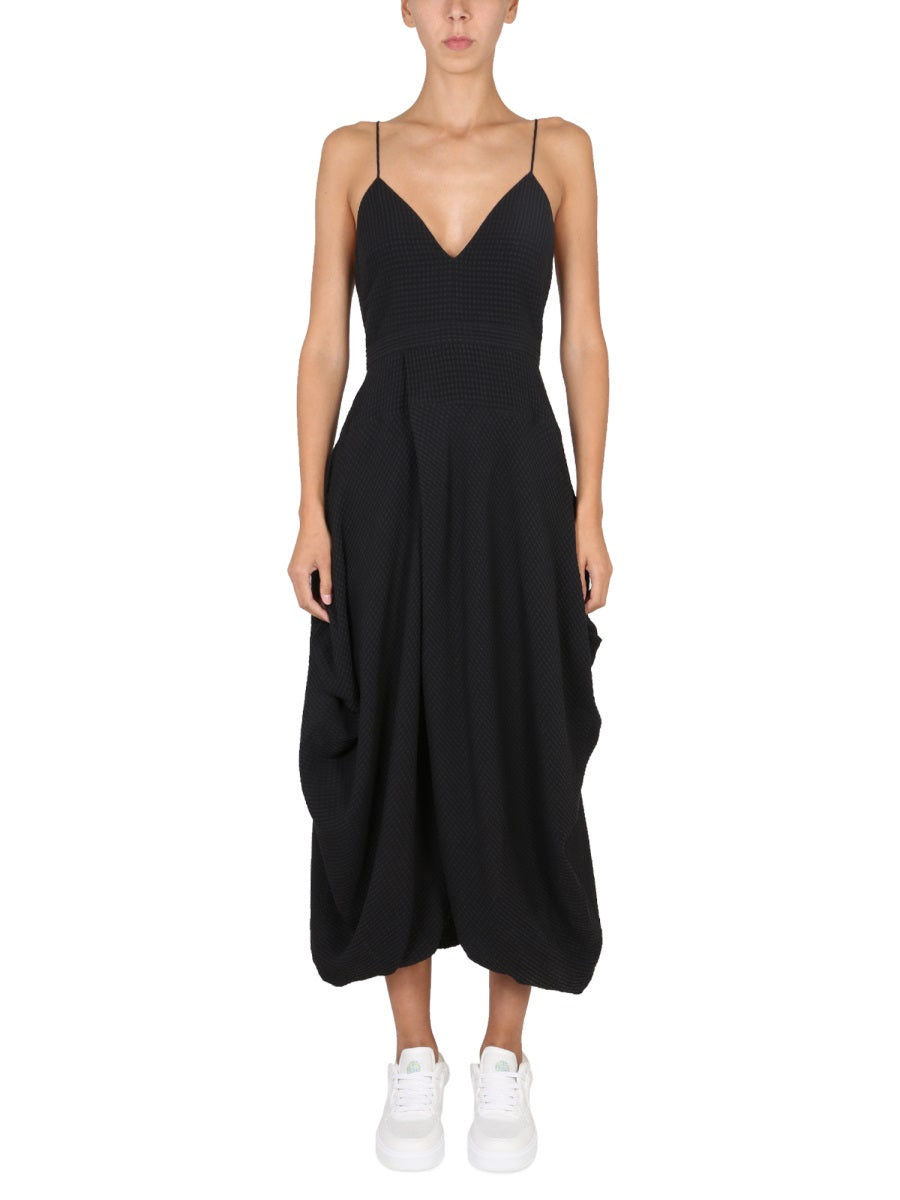 STELLA MCCARTNEY Feminine V-Neck Front Slit Dress
