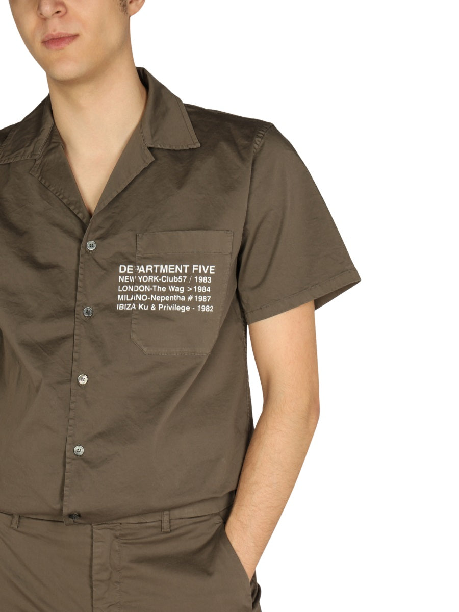 DEPARTMENT FIVE Hawaiian Logo Print Shirt - SS22 Collection