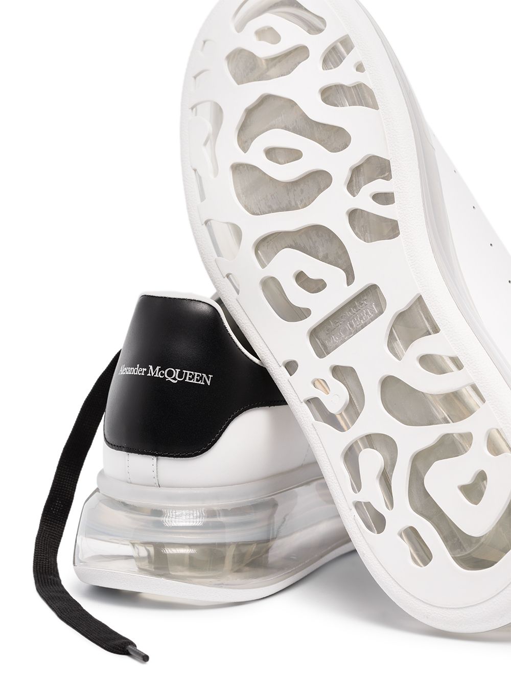ALEXANDER MCQUEEN Classic Leather Sneakers with Contrasting Heel