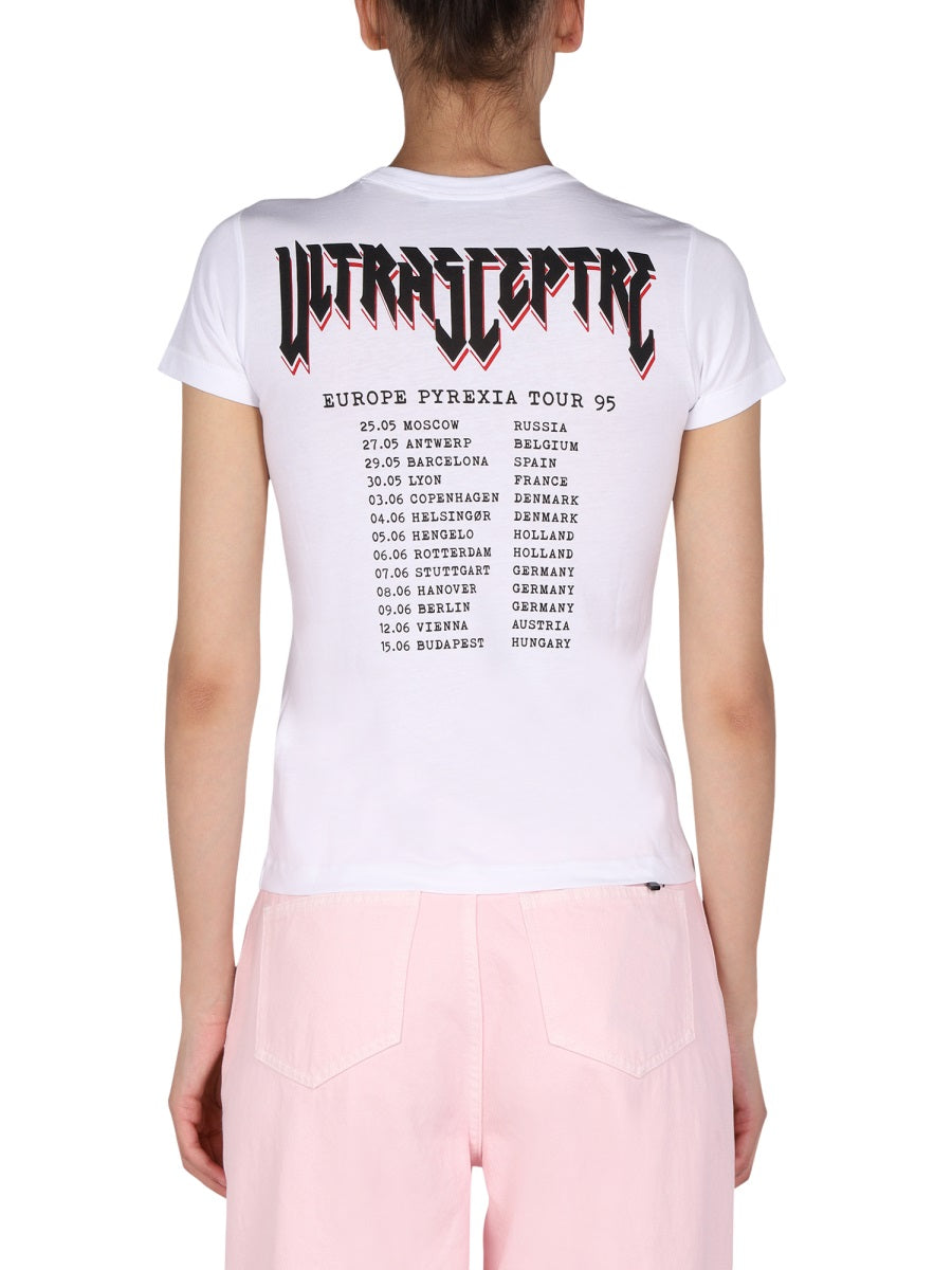 RAF SIMONS Logo Print Crew Neck T-Shirt for Women