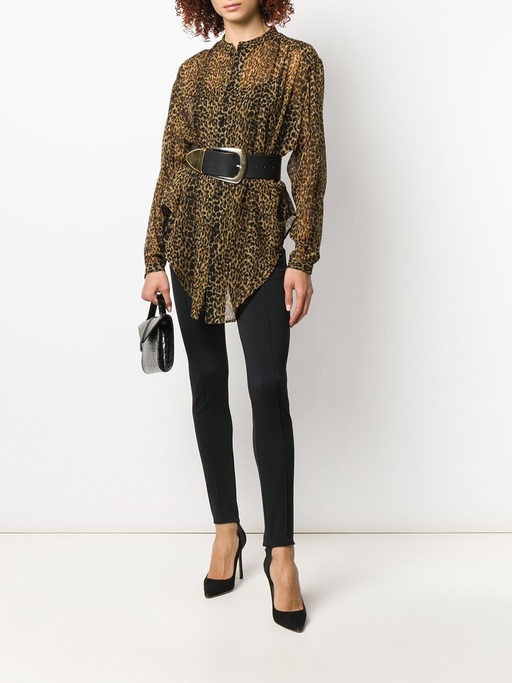 SAINT LAURENT Leo Print Blouse for Women