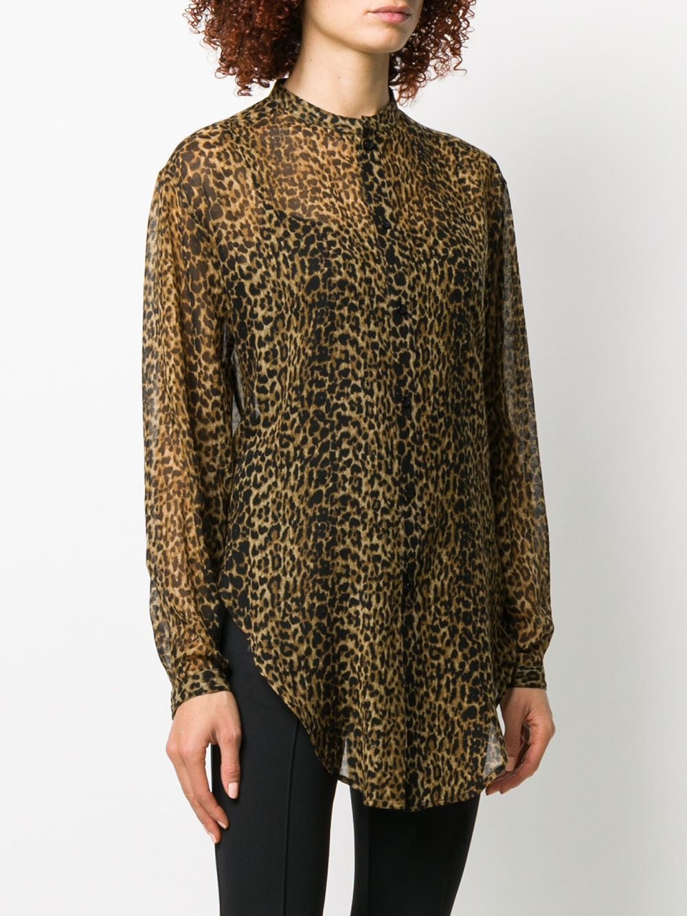SAINT LAURENT Leo Print Blouse for Women