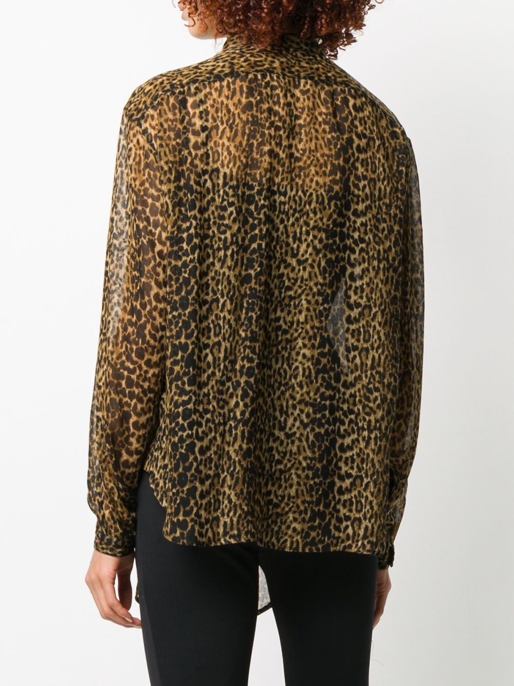 SAINT LAURENT Leo Print Blouse for Women