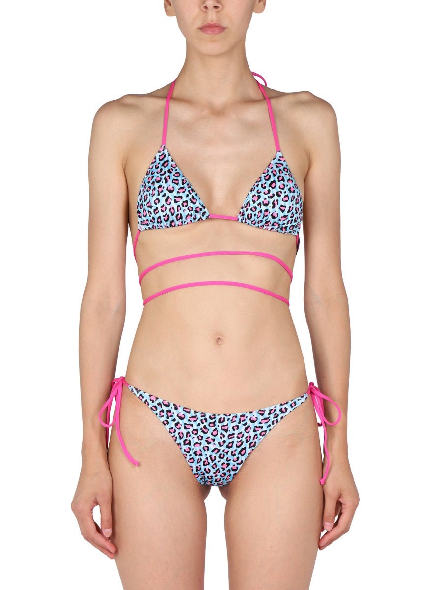 MC2 SAINT BARTH Animalier Print Bikini Top for Women