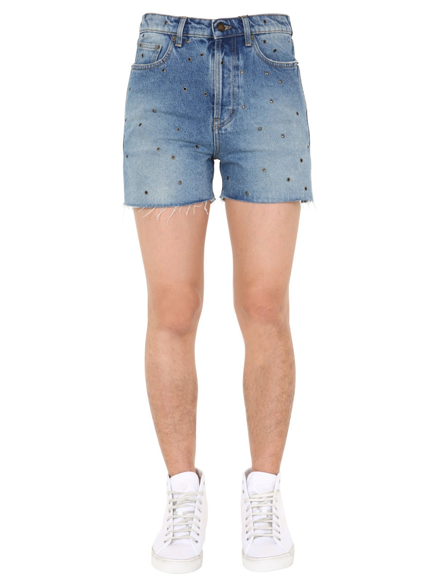 SAINT LAURENT Denim Bermuda Shorts