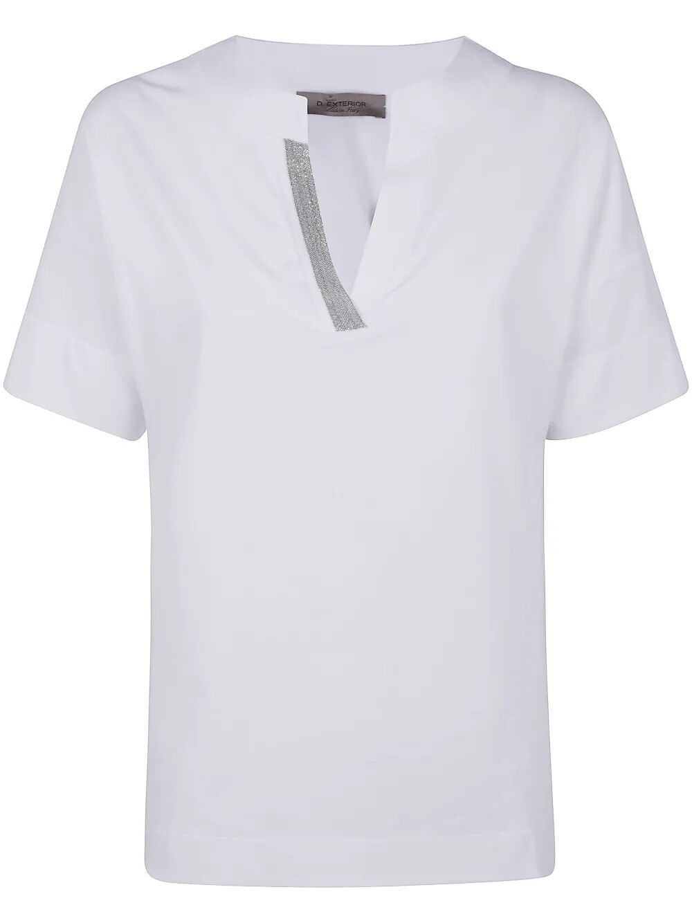 D.EXTERIOR Chain Drop Mini Polo T-Shirt for Women