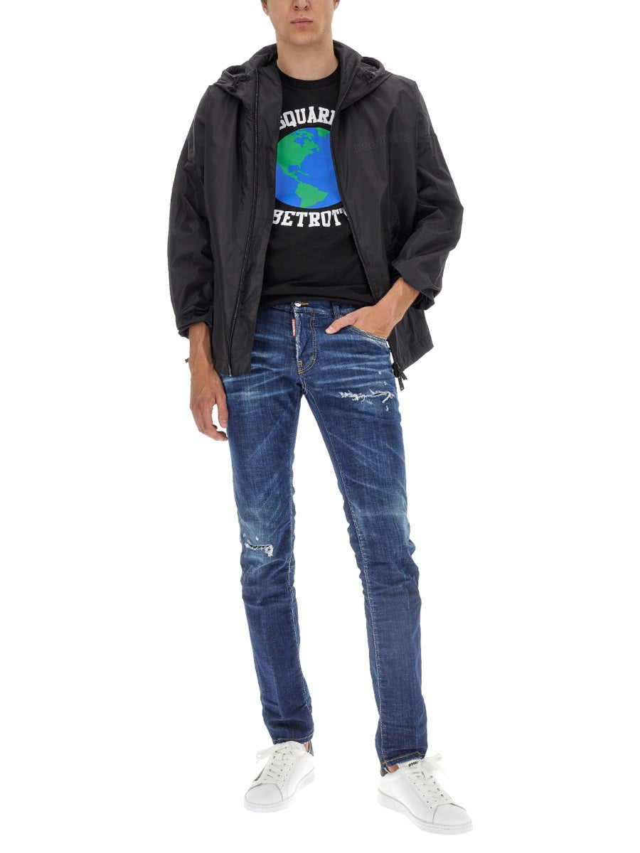 DSQUARED Logo Windbreaker Jacket