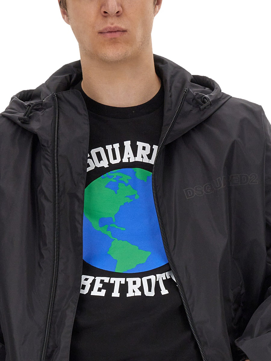 DSQUARED Logo Windbreaker Jacket