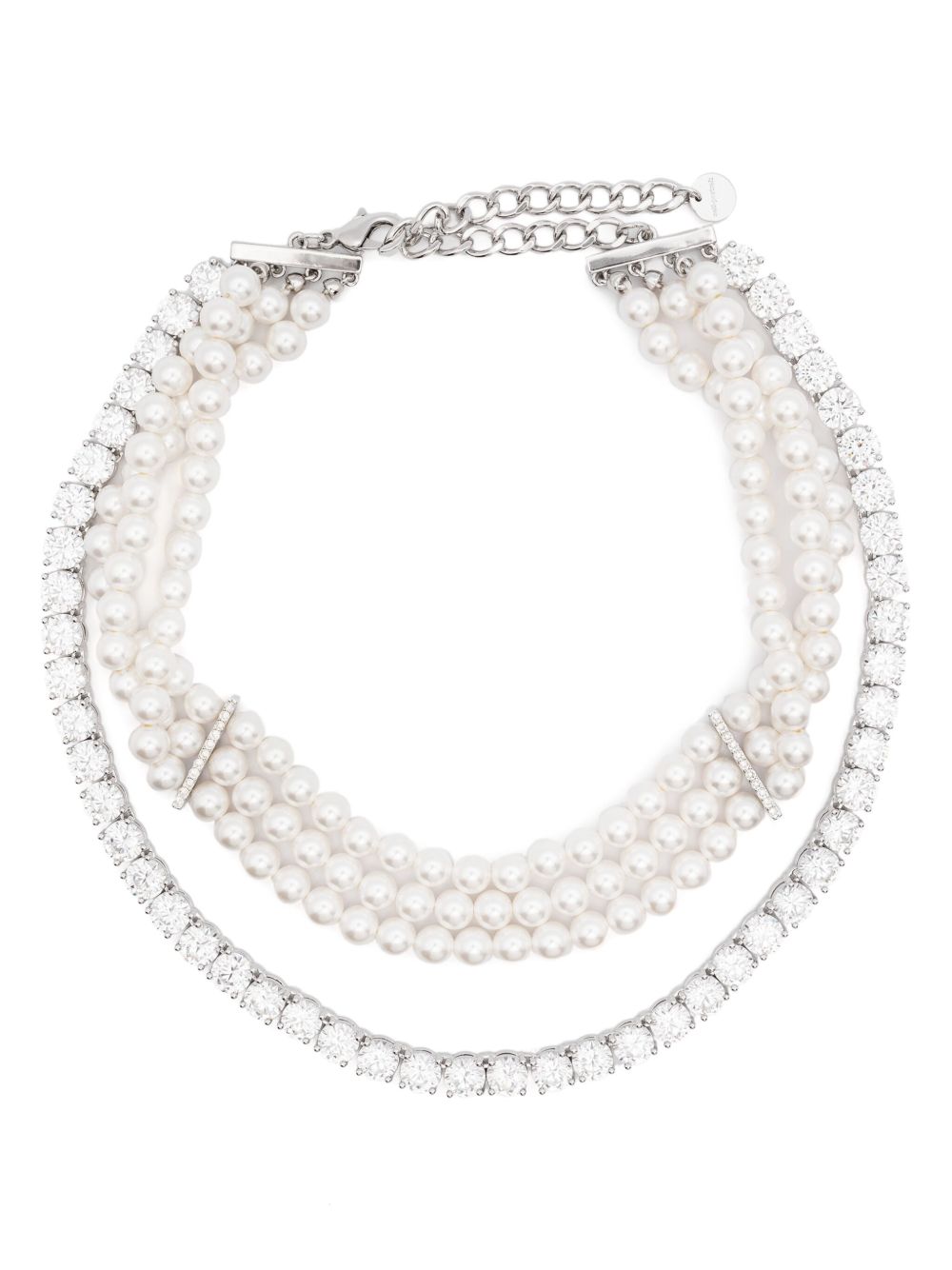 SELF-PORTRAIT Rhinestone Logo Bracelet