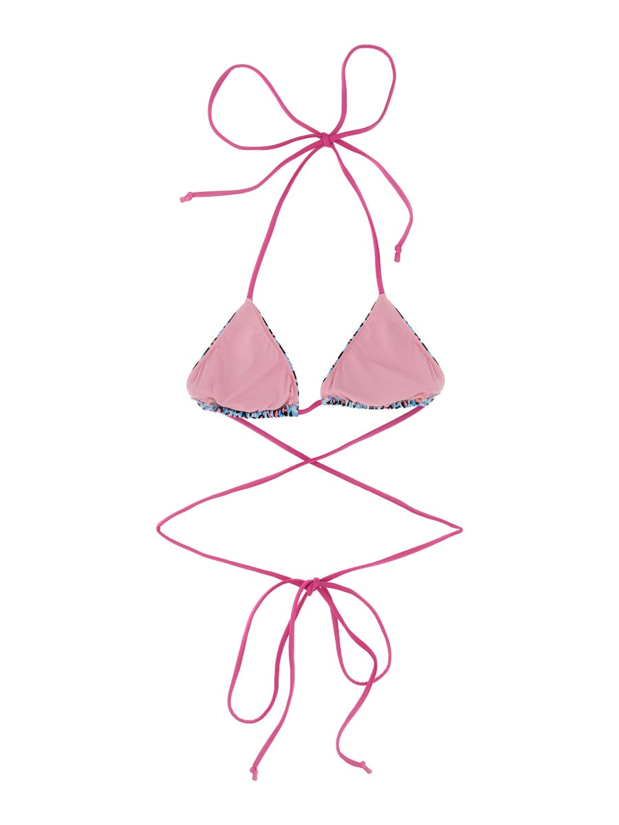 MC2 SAINT BARTH Animalier Print Bikini Top for Women