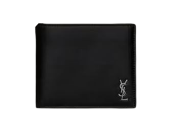 SAINT LAURENT Mini Leather Wallet for Men